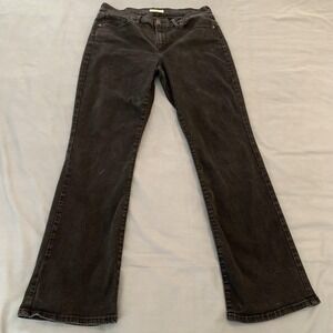 Levis Classic Bootcut Jeans Womens 14 Gray Charcoal Wash Mid Rise Denim